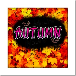 Autumn Leaves Halloween Posters and Art